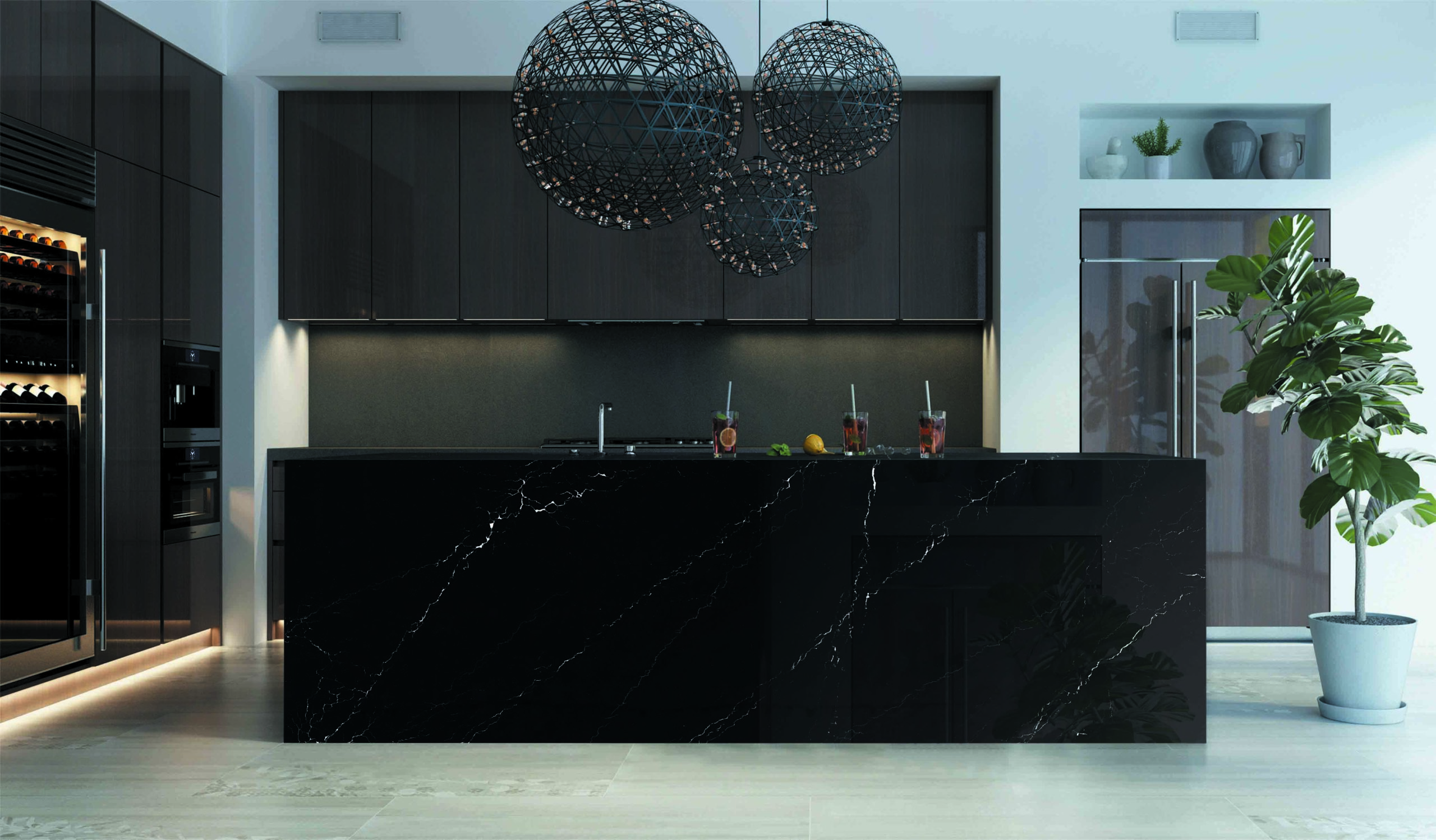 Nile Marquina Shimmer - Kitchen